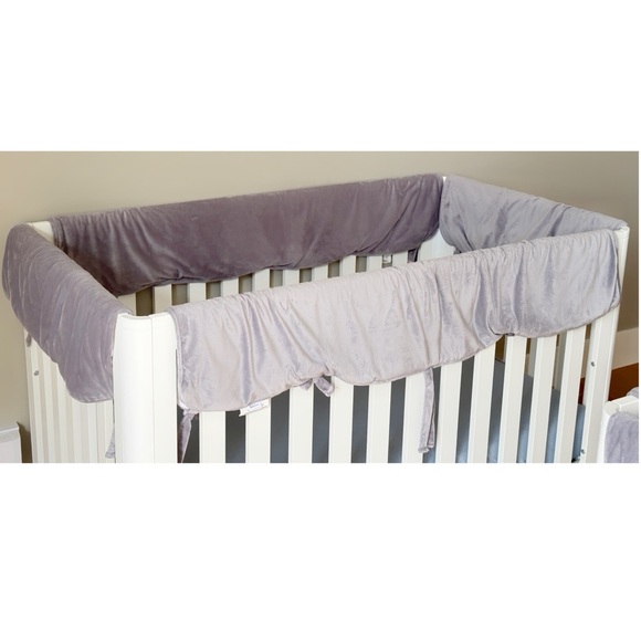 4x American Baby Company Heavenly Soft Chenille Reversible Crib Rail - Picture 1 of 2
